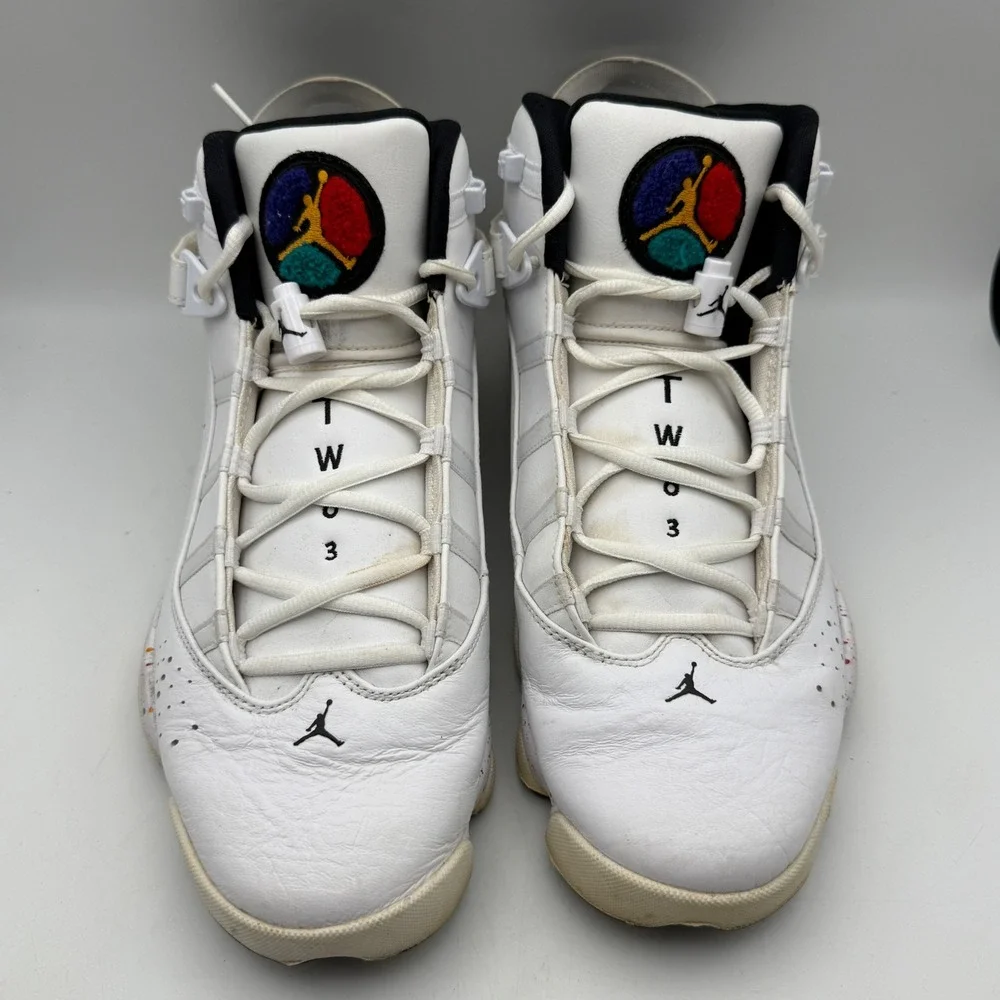 Jordan 6 Rings Basketball Shoes Mens 11 White Confetti Speckle 322992-100